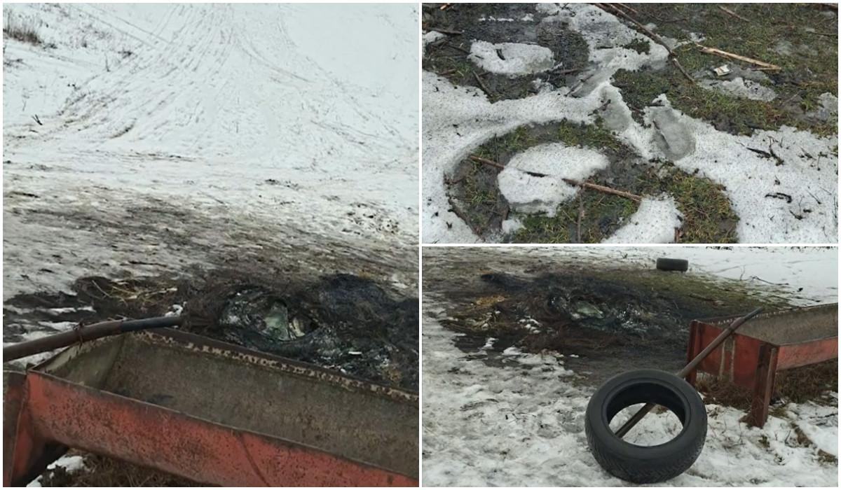 Doi adolescenti grav raniti la sanius dupa ce au dat foc unor cauciucuri si au trecut cu sania prin ele